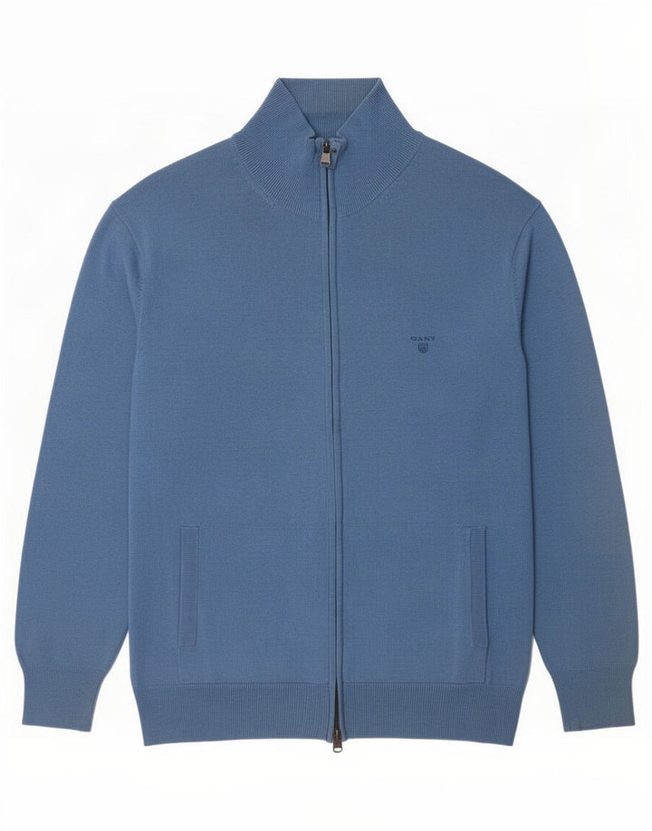 Gant herre cardigan sweater XL blå bomuld