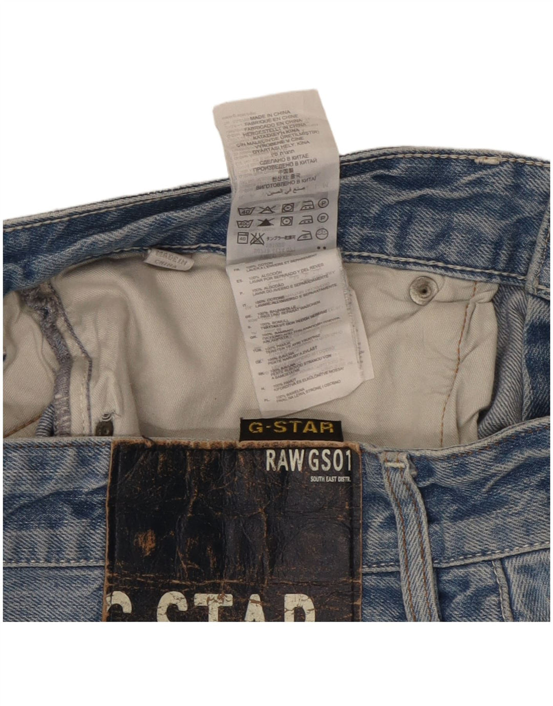 G-Star Straight Jeans til mænd W33 L32 Blå Bomuld