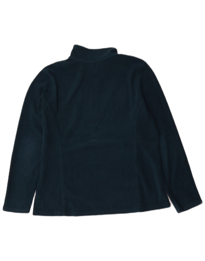 Eddie Bauer Dame lynlås-hals Fleece Jumper UK 16 Large Blue Polyester