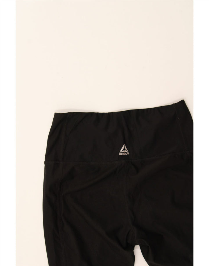 REEBOK Womens Leggings UK 8 Small  Black Vintage Reebok and Second-Hand Reebok from Messina Hembry 