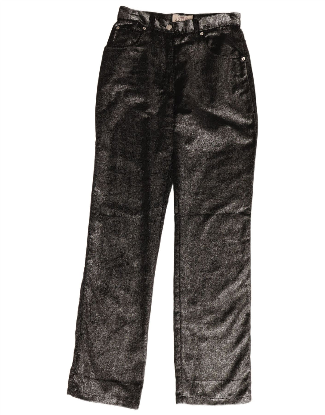 ARMANI Lige fritidsbukser til kvinder W29 L34 Sort bomuld