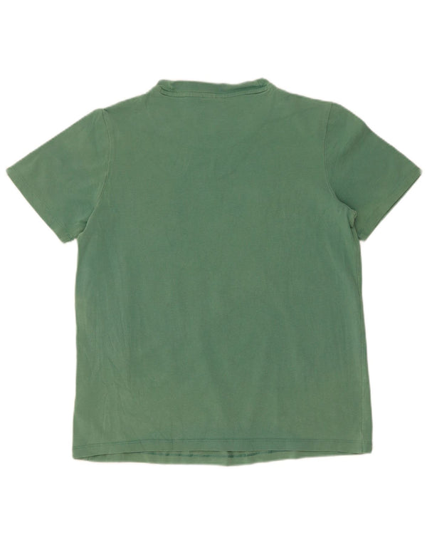 Adidas Dame Grafisk T-Shirt Top UK 14 Medium Grøn Bomuld