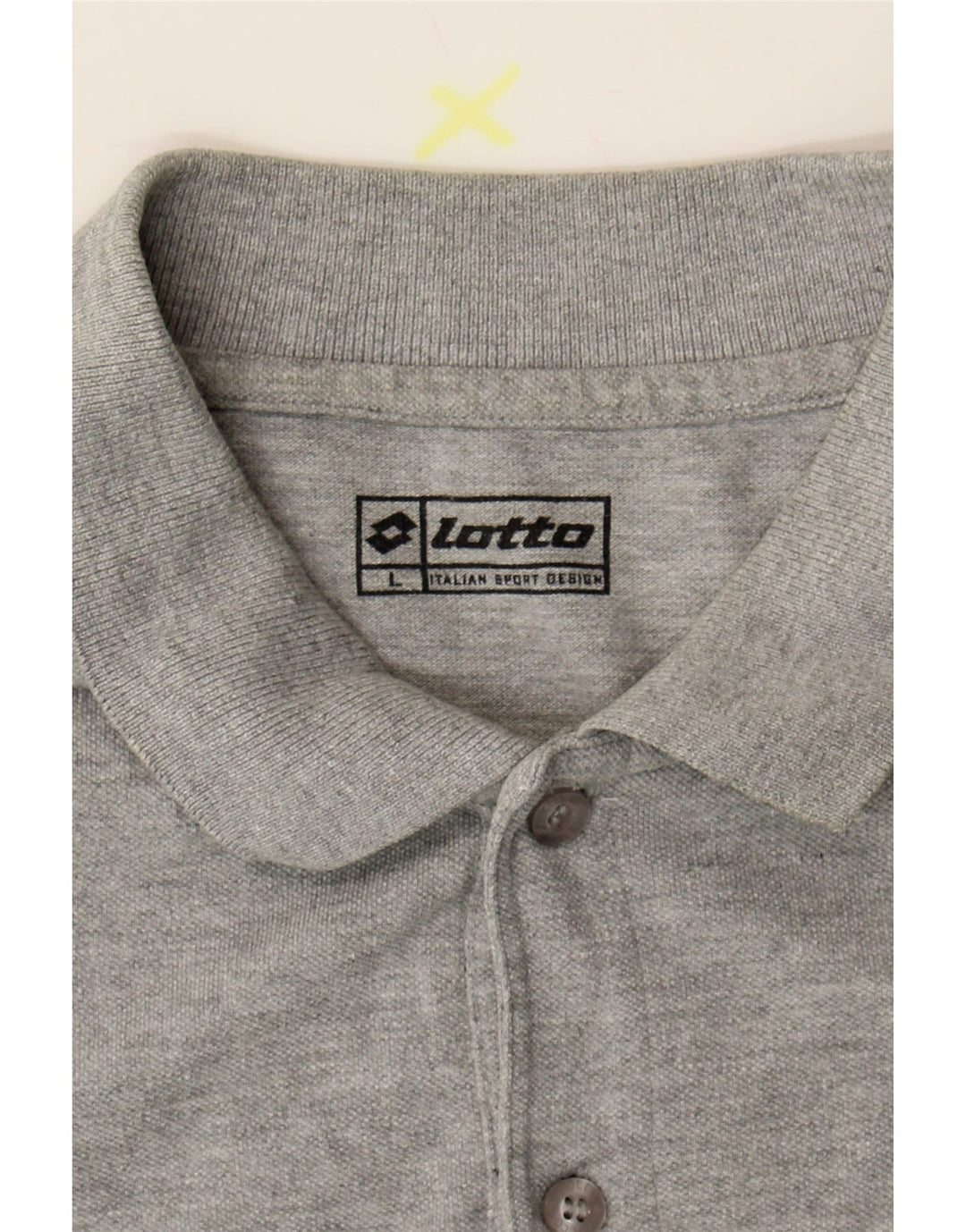 LOTTO Womens Polo Shirt UK 16 Large Grey Cotton Vintage Lotto and Second-Hand Lotto from Messina Hembry 