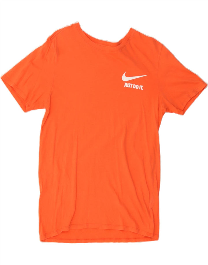 NIKE Mens Athletic Cut Graphic T-Shirt Top Small Orange Vintage Nike and Second-Hand Nike from Messina Hembry 