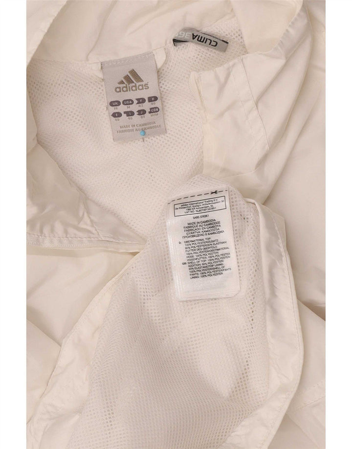 Adidas Dame Clima 365 Træningsdragt Topjakke UK 14 Medium White Polyester