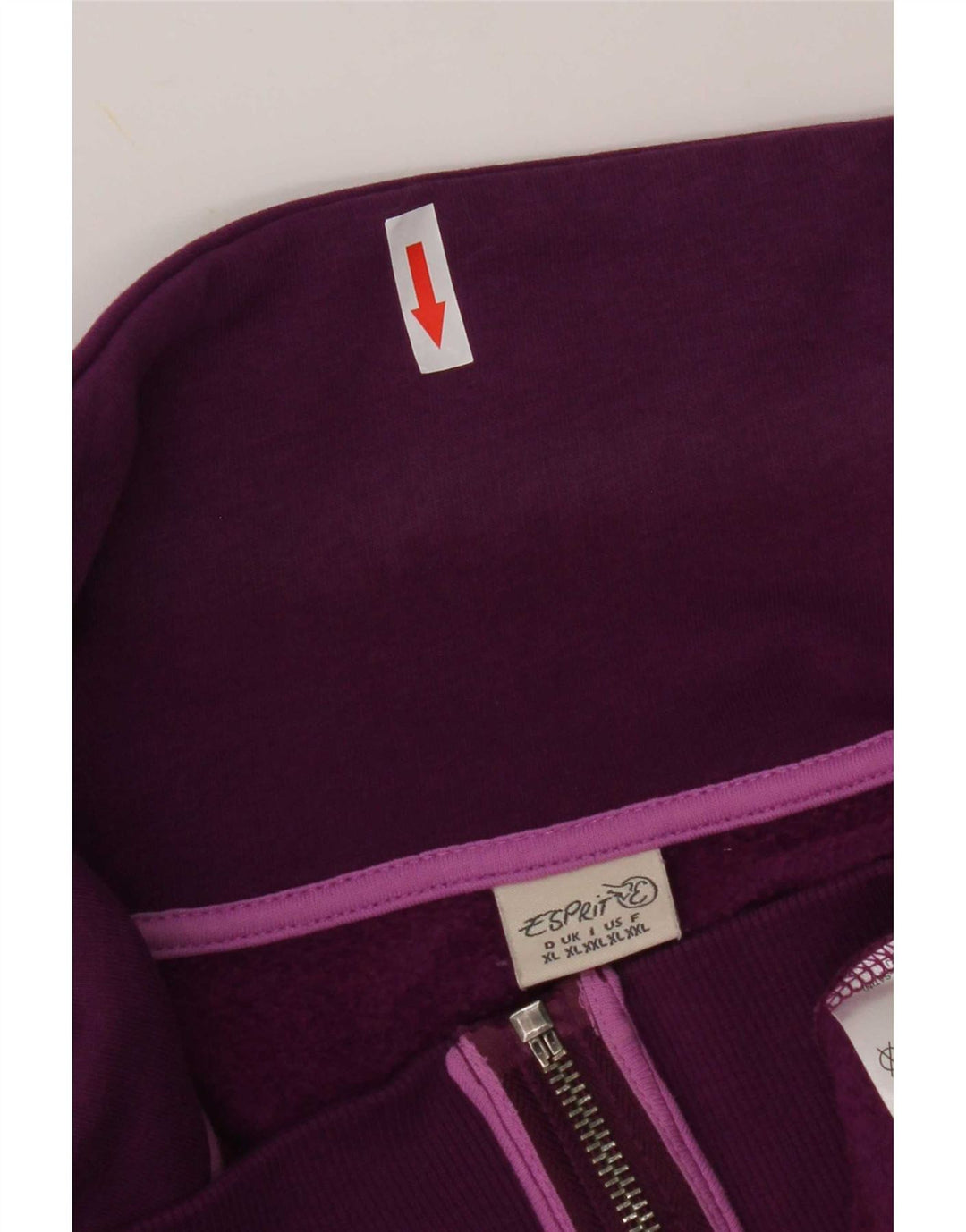 Esprit Womens træningsdragt topjakke UK 18 XL Lilla bomuld