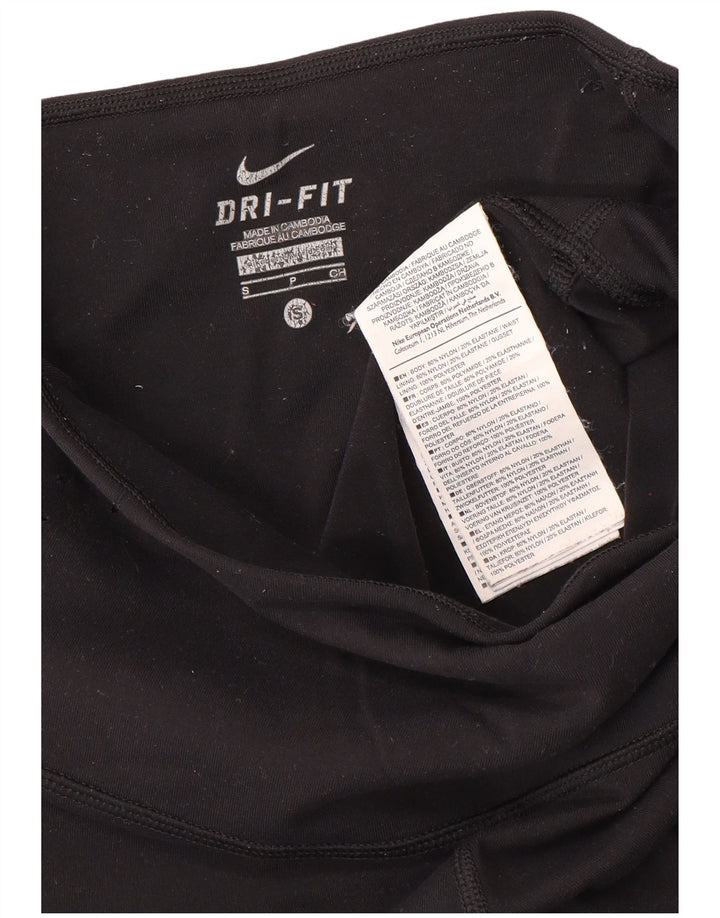 Nike Dame Dri Fit Leggings UK 8 Small Black Nylon