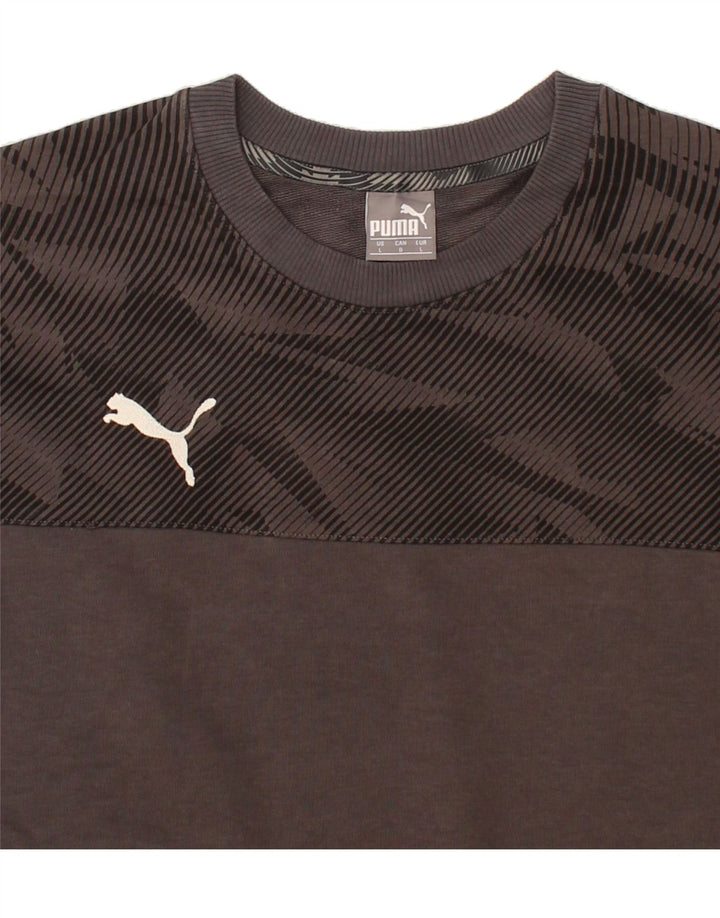 PUMA Mens Sweatshirt Jumper Large Grey Cotton Vintage Puma and Second-Hand Puma from Messina Hembry 