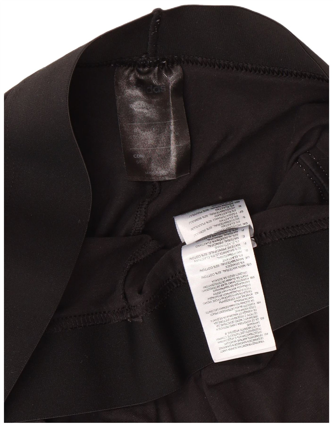 ADIDAS Womens Leggings UK 8/10 Small Black Cotton