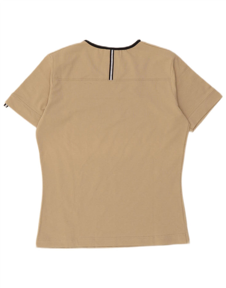 Champion Dame Grafisk T-Shirt Top UK 12 Medium Beige