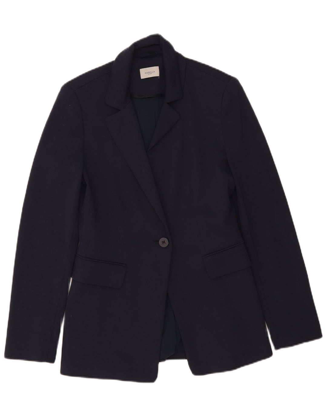 Marella Dame 1 Knap Blazer Jacket UK 8 Small Navy Blue Viscose