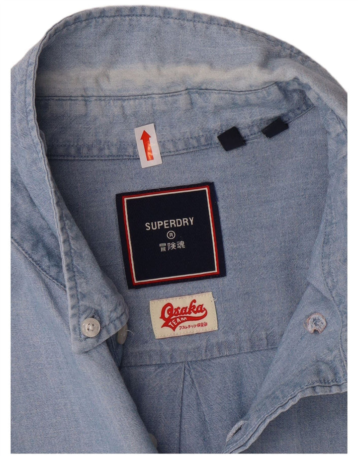 Superdry herreskjorte XL blå bomuld