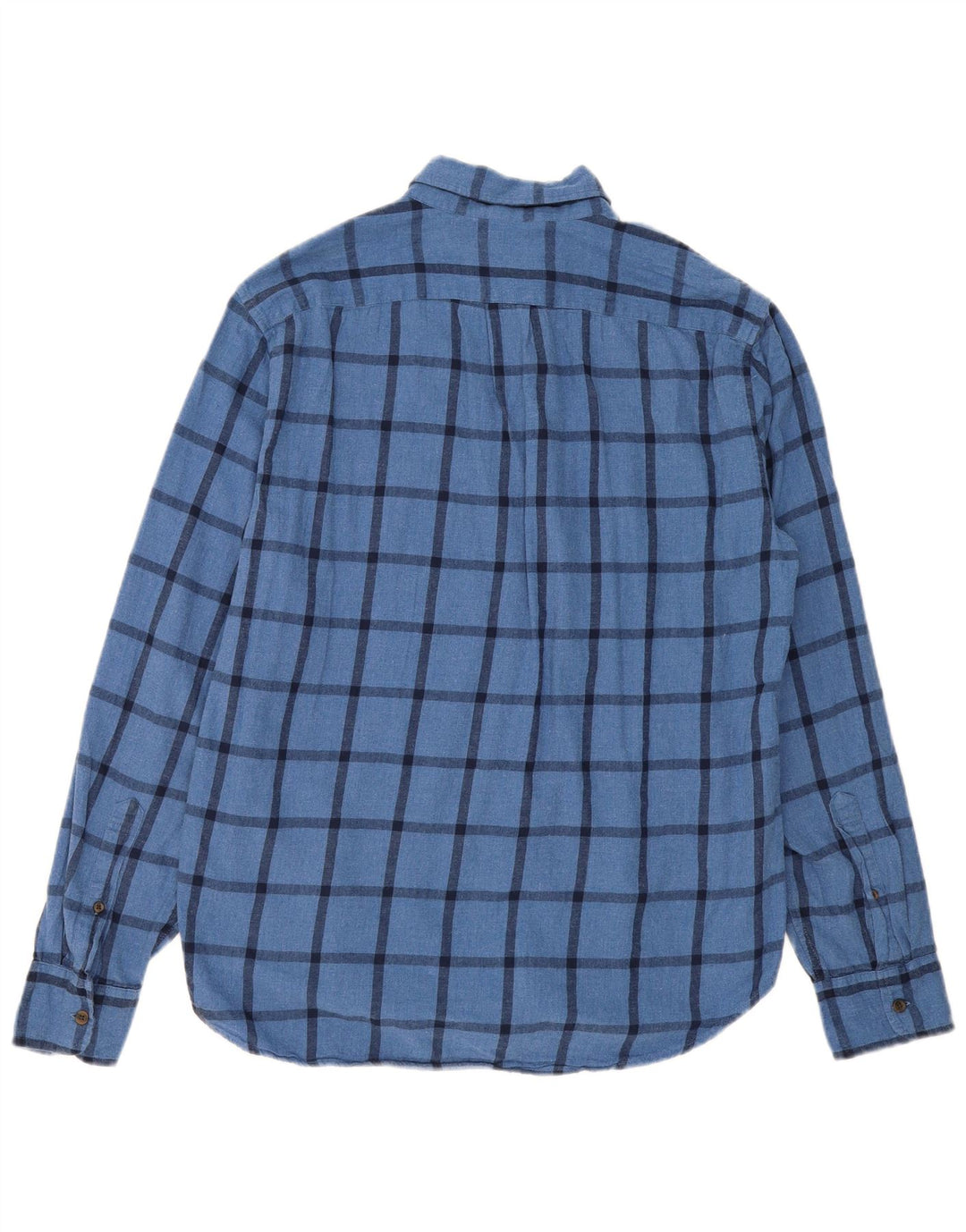 J. CREW Mens Classic Fit Flannel Shirt Large Blue Check Cotton