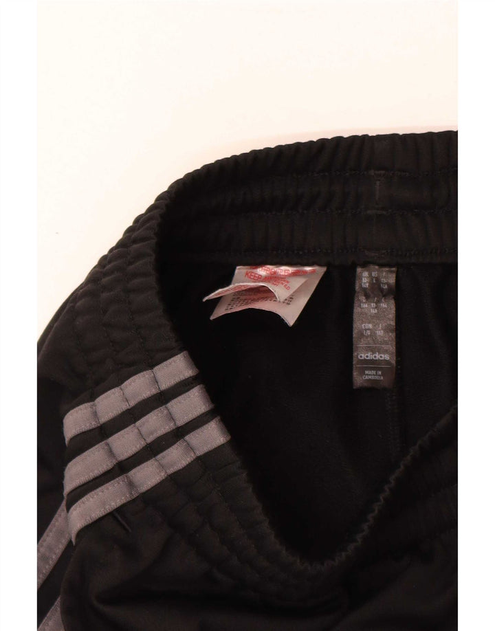 Adidas Drenge Træningsdragt Bukser Joggers 13-14 År Sort Polyester
