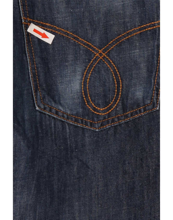 Calvin Klein Dame Straight Jeans W32 L35 Marineblå Bomuld
