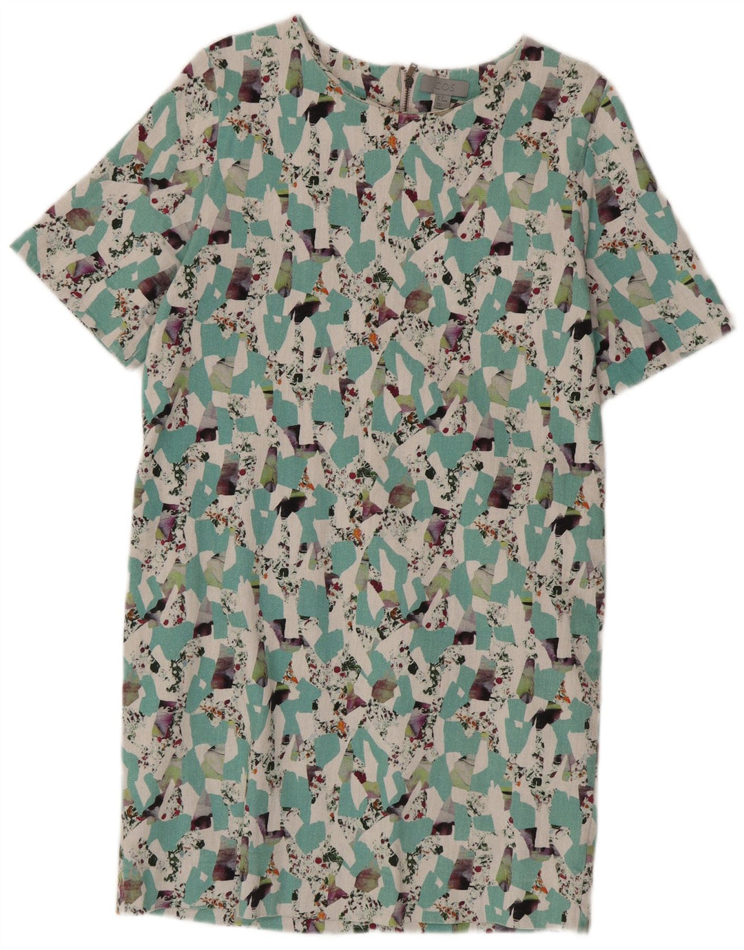 Cos Womens Regular Shift Kjole EU 38 Medium Flerfarvet geometrisk bomuld