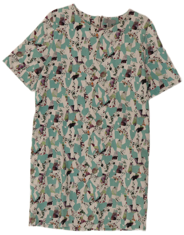 Cos Womens Regular Shift Kjole EU 38 Medium Flerfarvet geometrisk bomuld