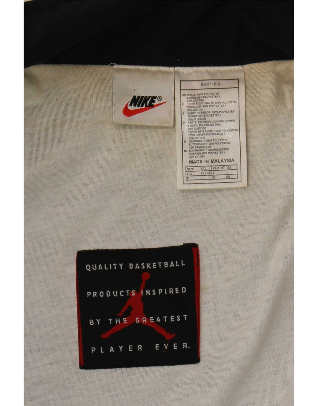 Nike Bomberjakke til mænd UK 47/48 2XL Sort Colourblock Polyester