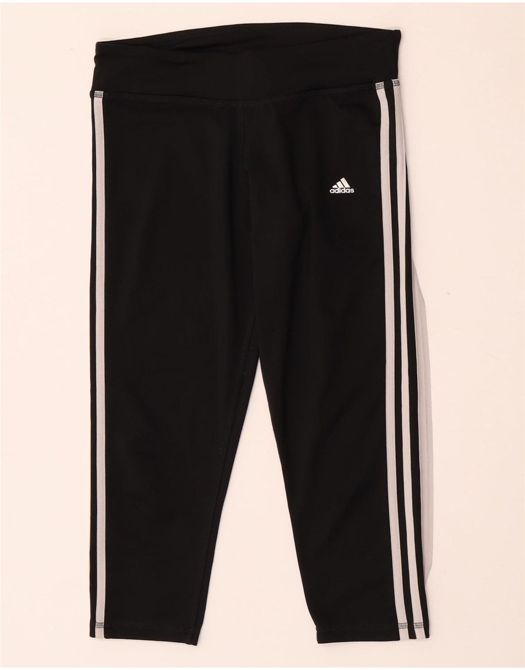 Adidas Dame Climalite Capri Leggings UK 12/14 Medium Black Polyester