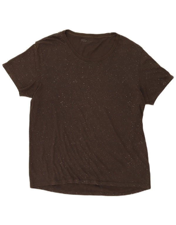 Levi's Herre Slim Fit T-Shirt Top Stor Khaki Plettet Bomuld