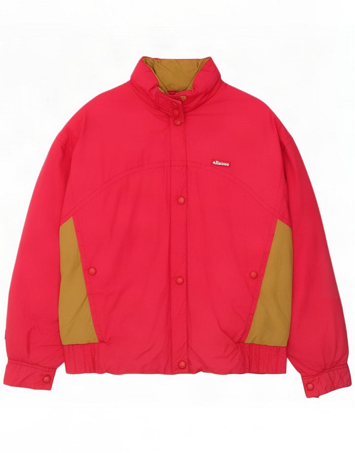 Ellesse Dame Polstret Skijakke IT 42 Medium Pink Colourblock Cotton