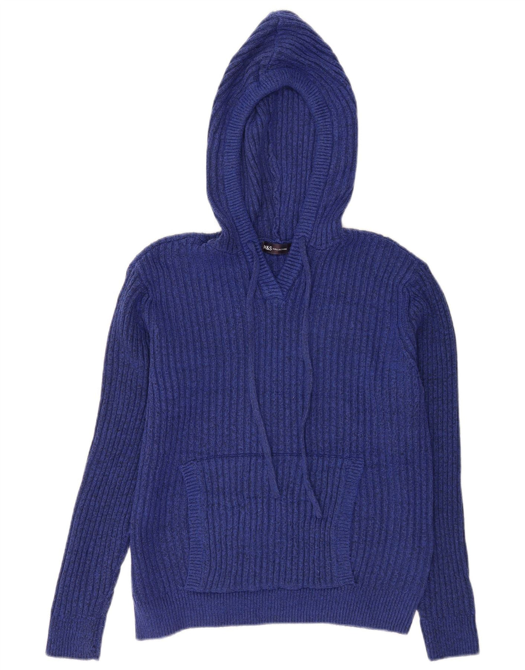 Marks & Spencer Dame Hættetrøje UK 14 Medium Blue Polyester