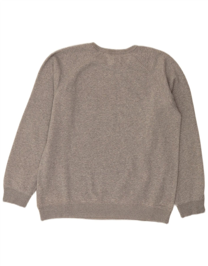 ADIDAS grafisk sweatshirt til mænd mellemgrå flækket bomuld