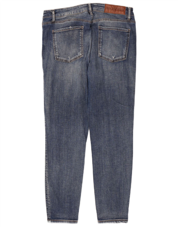 Desigual Dame Distressed Slim Jeans W32 L26 Blå Bomuld