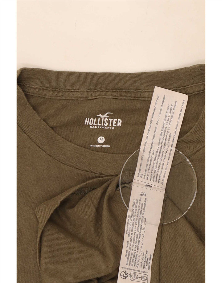 Hollister Herre grafisk T-shirt Top Medium Khaki Bomuld