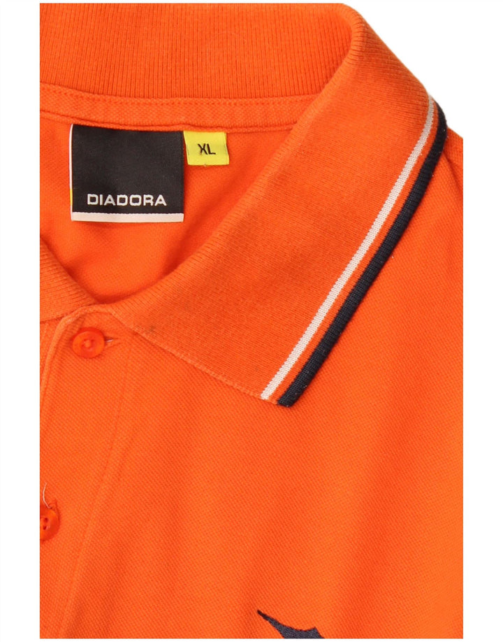 DIADORA Poloshirt til mænd XL Orange