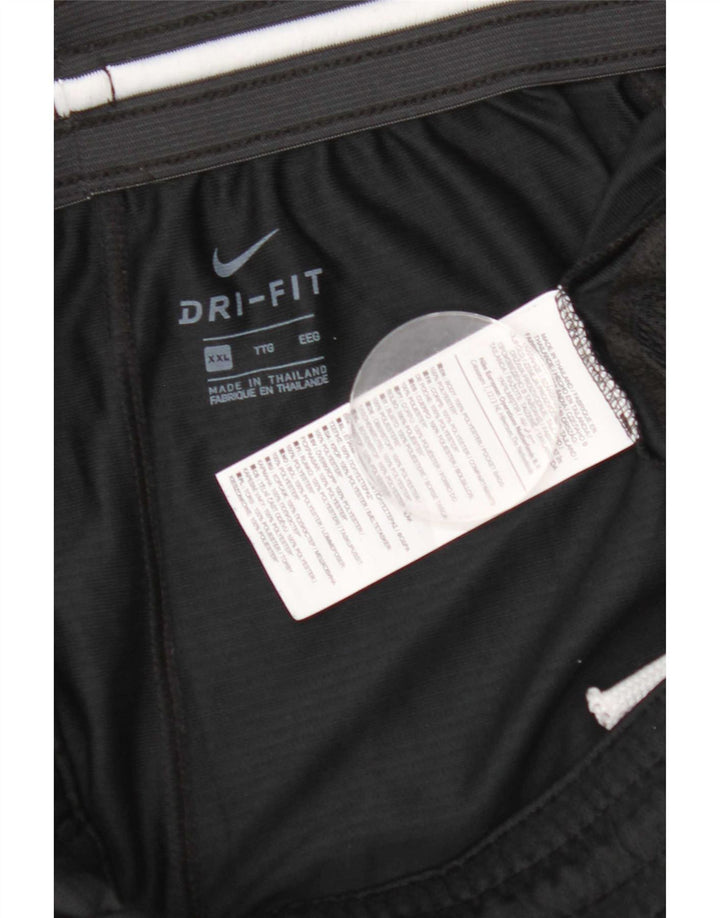 Nike Herre Dri Fit grafiske sportsshorts 2XL sort polyester