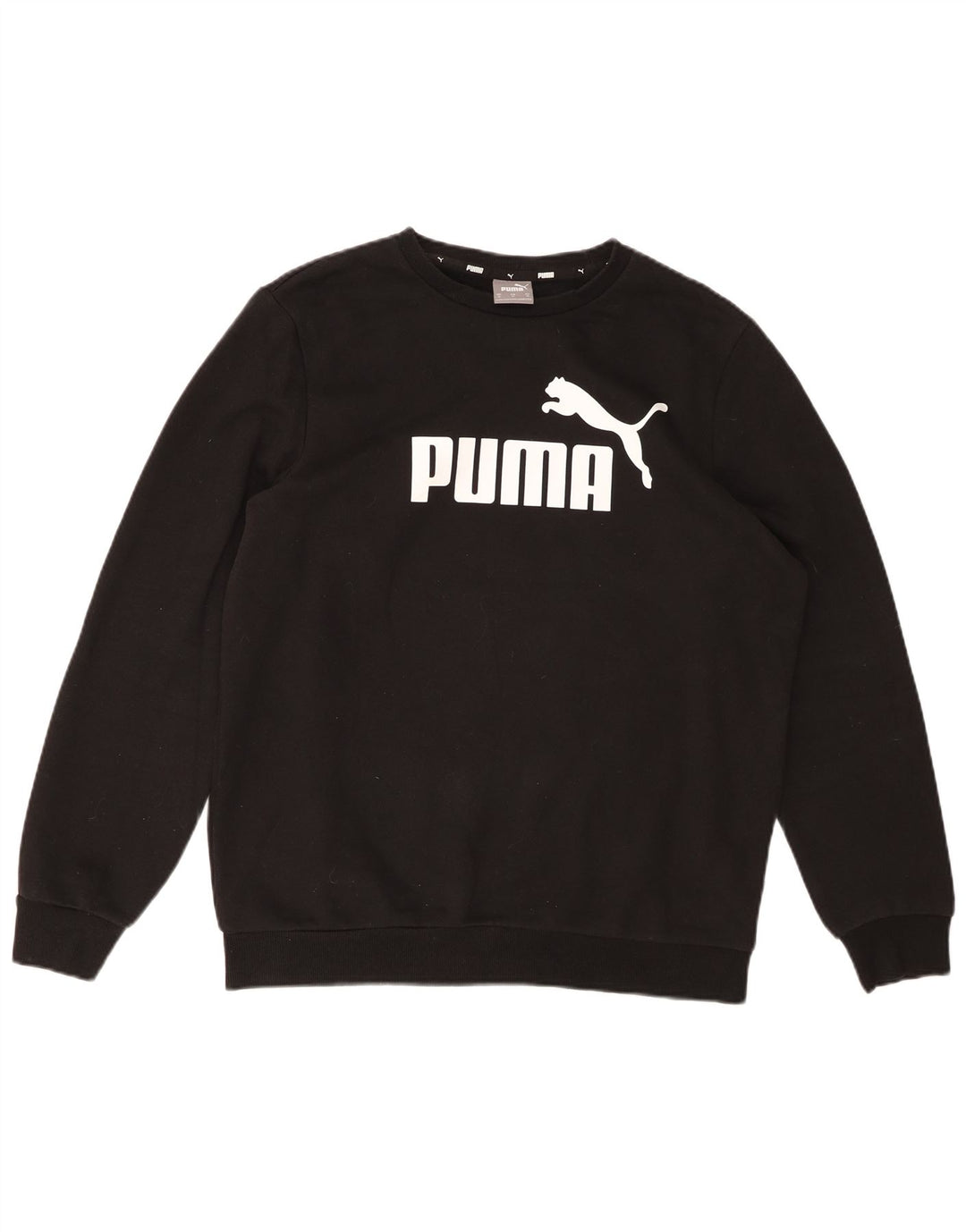 PUMA grafisk sweatshirt til mænd mellem sort bomuld