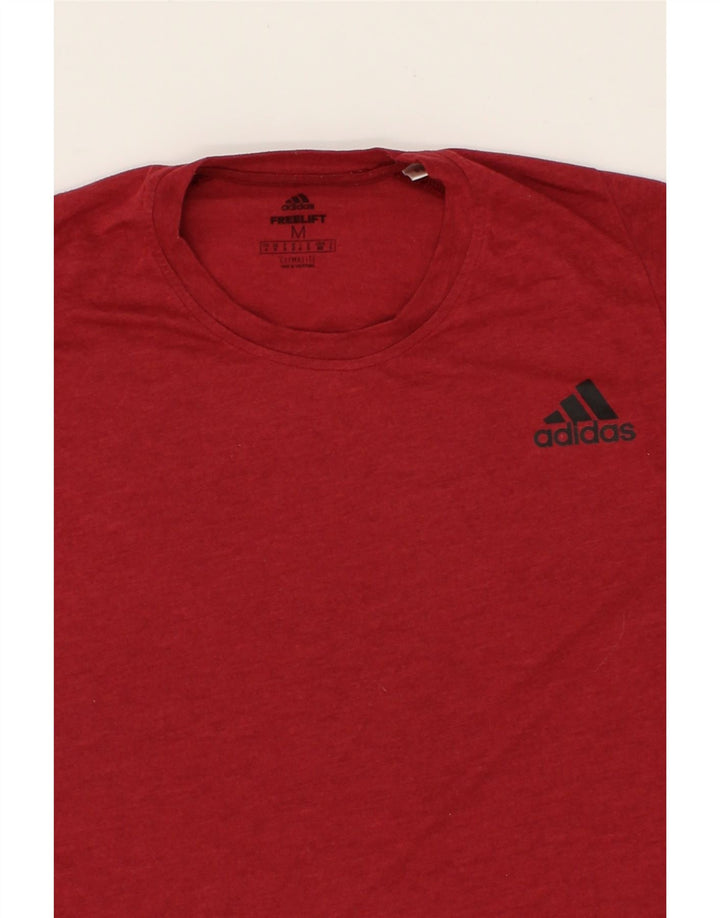 ADIDAS Mens Climalite T-Shirt Top Medium Red Vintage Adidas and Second-Hand Adidas from Messina Hembry 