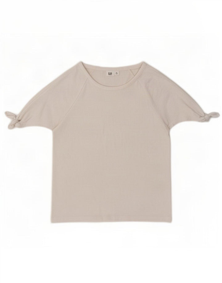 Gap Dame Oversized Bluse Top UK 2 2XS Hvid Bomuld
