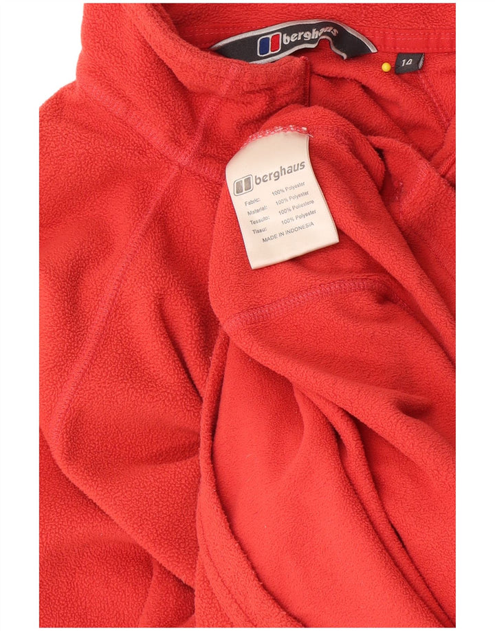 Berghaus Fleece Jumper med lynlås til kvinder UK 14 Medium Rød Polyester