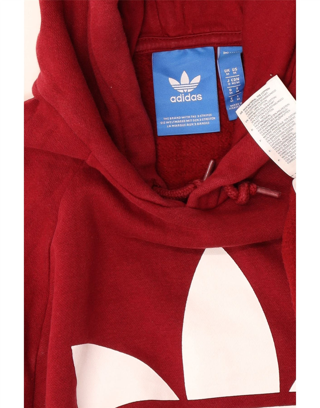 Adidas Grafisk hættetrøje til mænd Medium rød bomuld