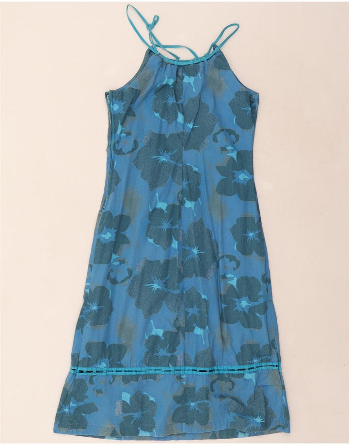 Rip Curl Dame Halter Dress EU 38 Medium Blue Floral Cotton