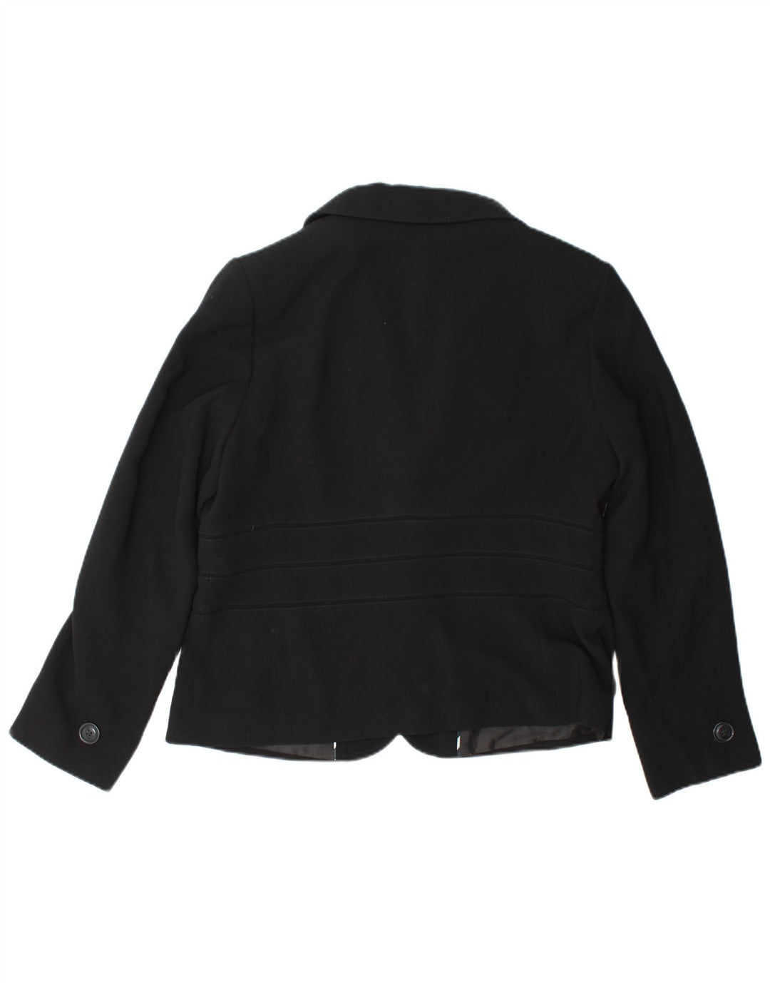 Marks & Spencer Dame 2-knaps blazerjakke UK 16 Stor sort polyester