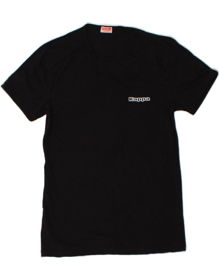 KAPPA Womens T-Shirt Top UK 14 Large Black Cotton Vintage Kappa and Second-Hand Kappa from Messina Hembry 