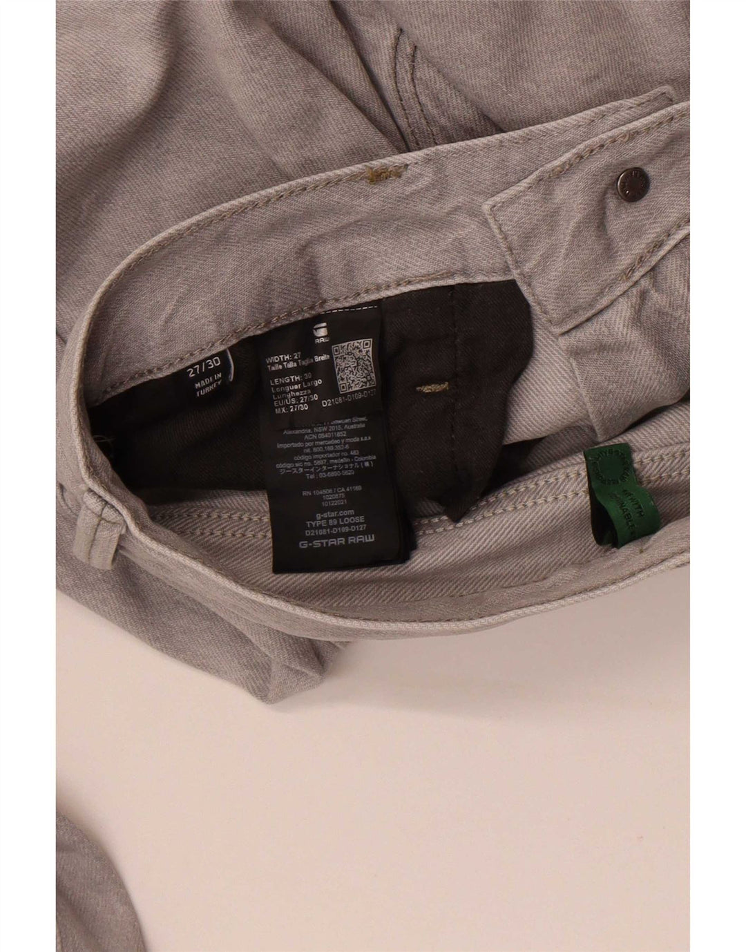 G-Star løse jeans til kvinder W27 L26 Grå bomuld