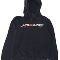 Jack & Jones Grafisk hættetrøje til mænd mellem marineblå bomuld
