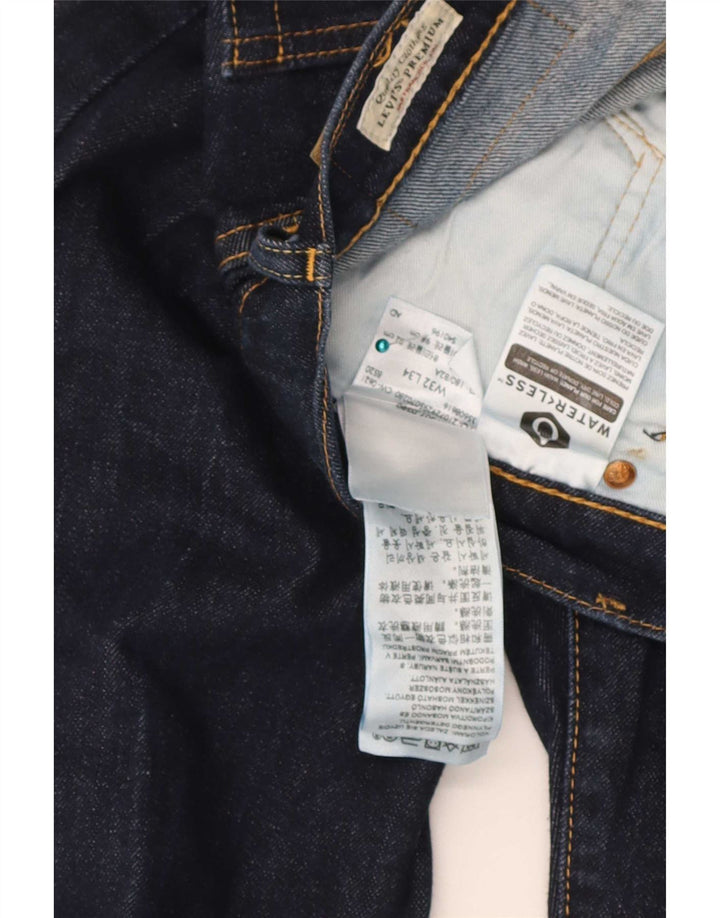 Levi's Herre 502 tilspidsede jeans W32 L34 marineblå bomuld