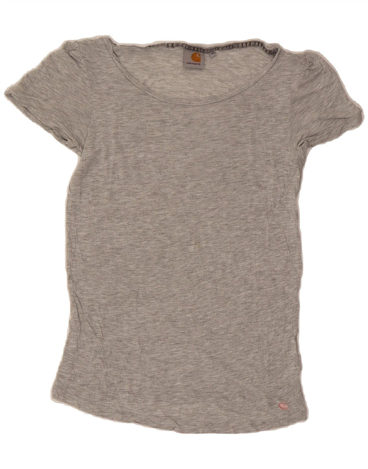 CARHARTT Womens T-Shirt Top UK 12 Medium Grey Vintage Carhartt and Second-Hand Carhartt from Messina Hembry 
