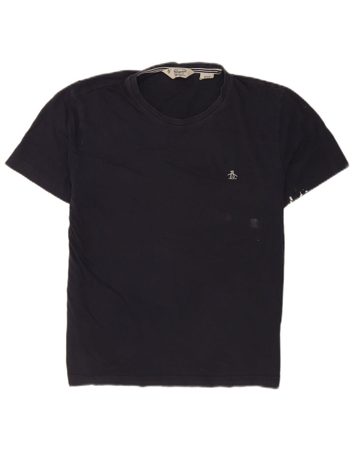 Penguin Herre kortærmet Regular Fit T-shirt Top Medium Marineblå Bomuld