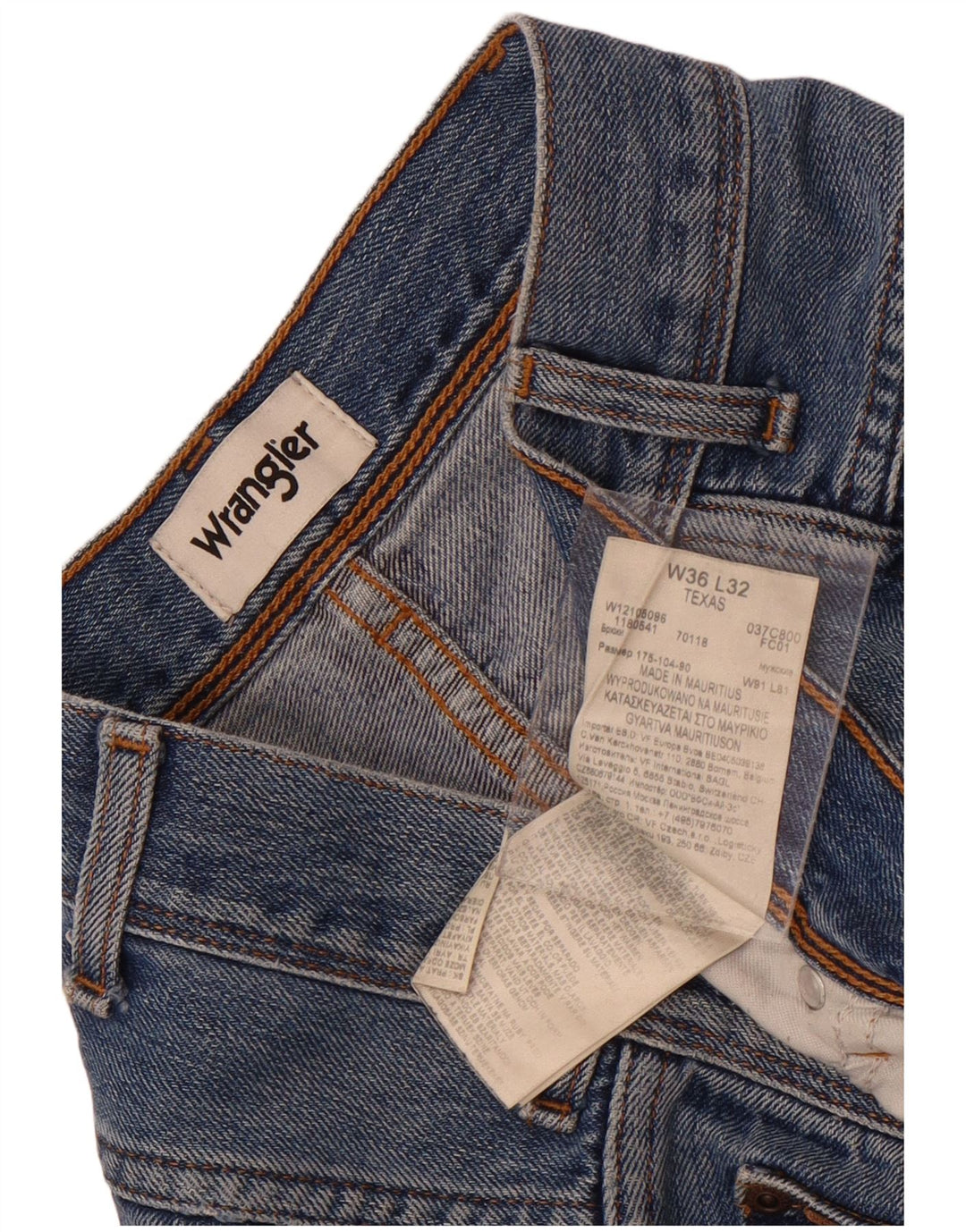 Wrangler Herre Texas Straight Jeans W36 L32 Blå Bomuld