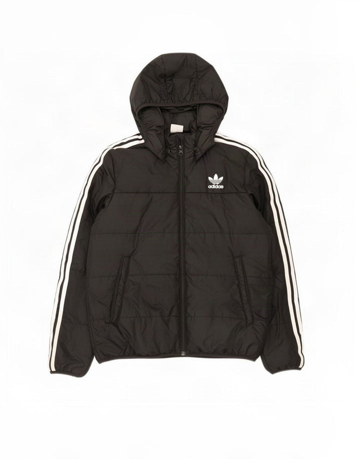 Adidas drenge hættejakke polstret 12-13 år sort polyester