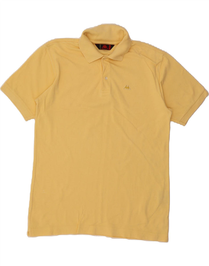 ROBE DI KAPPA Mens Polo Shirt Large Yellow Cotton Vintage Robe Di Kappa and Second-Hand Robe Di Kappa from Messina Hembry 