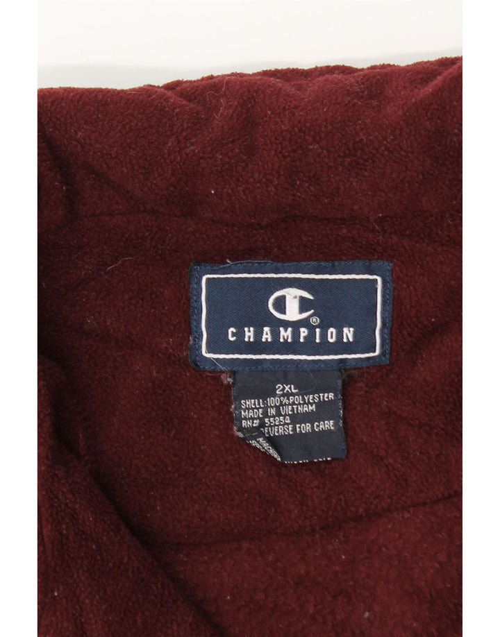 Champion Herre lynlås-hals fleecetrøje 2XL Burgundy polyester