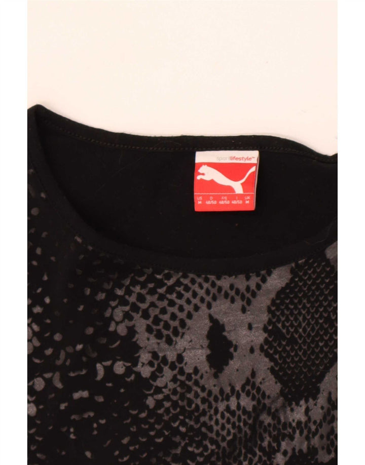 Puma Herre T-Shirt Top Medium Sort Animal Print