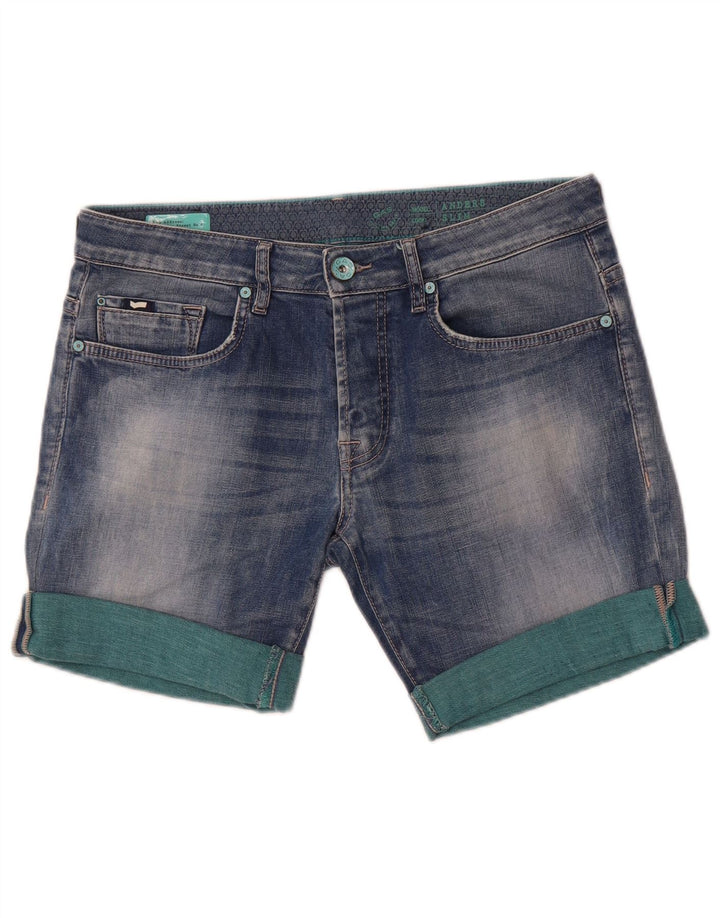 Gas Dame Anders Denim Shorts W32 Stor Blå Bomuld